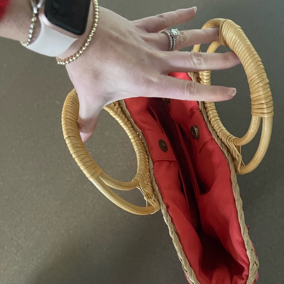 Worn once Free People wicker bag - Picture 3 of 3